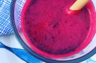 Organic beetroot juice with carrot and ginger for a Power Juice